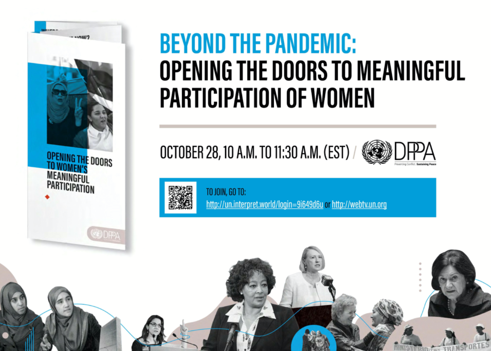 Beyond The Pandemic Opening The Doors To Women S Meaningful Participation Un Peacemaker